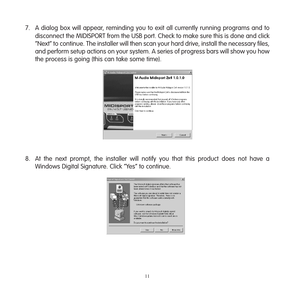 M-AUDIO MIDISPORT 2x4 User Manual | Page 12 / 26