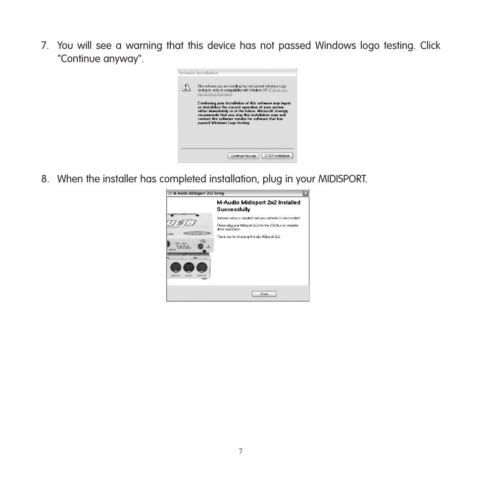M-AUDIO MIDISPORT 2x4 User Manual | Page 8 / 26