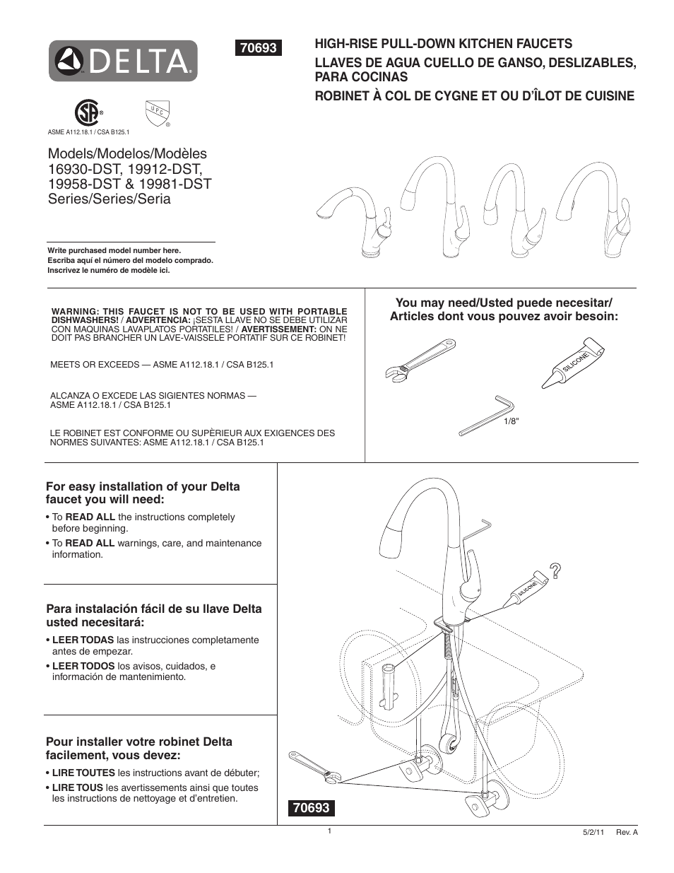 Factory Direct Hardware Delta 16930-DST Jordan User Manual | 16 pages