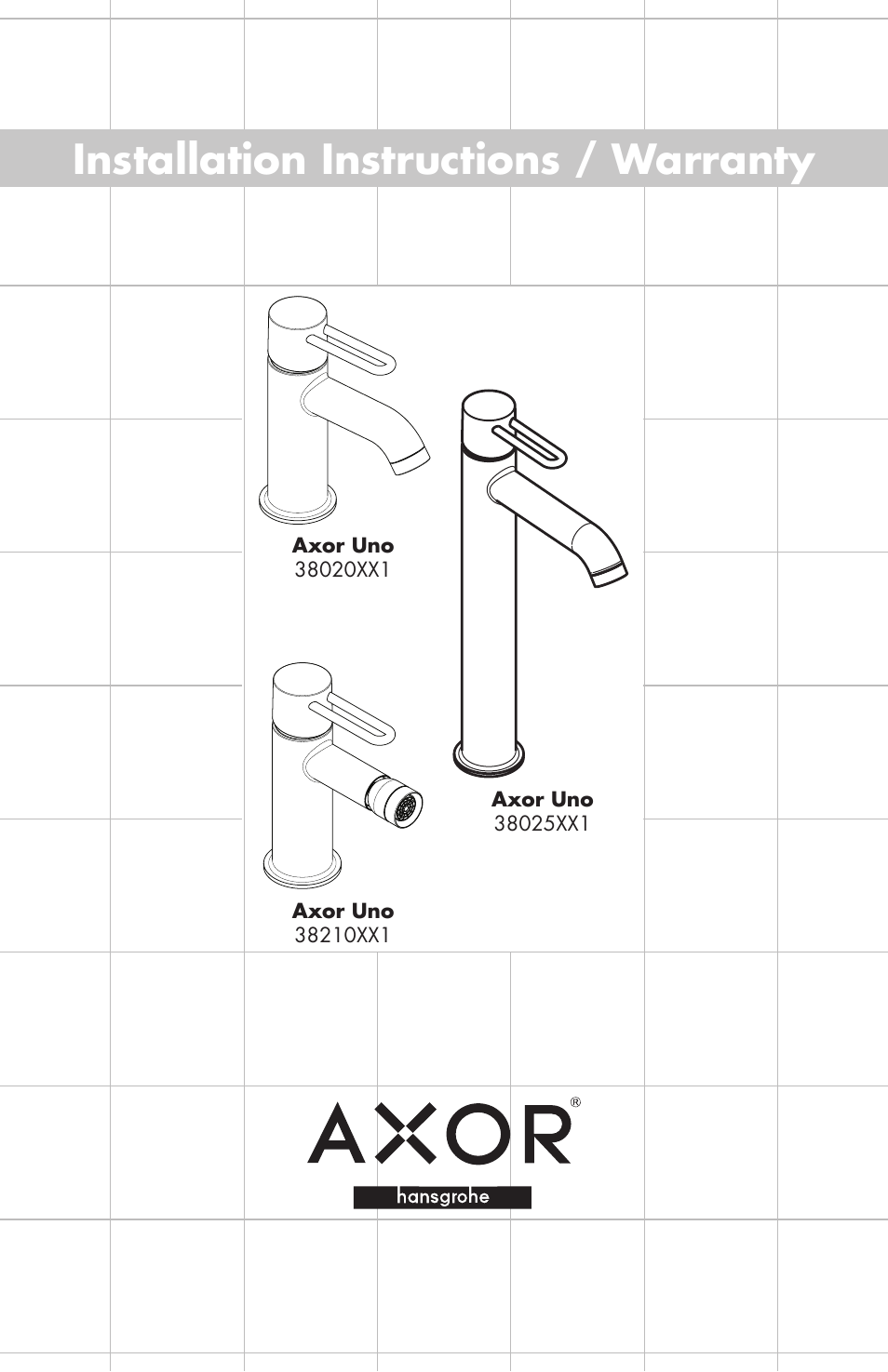Factory Direct Hardware Hansgrohe 38020 User Manual | 8 pages