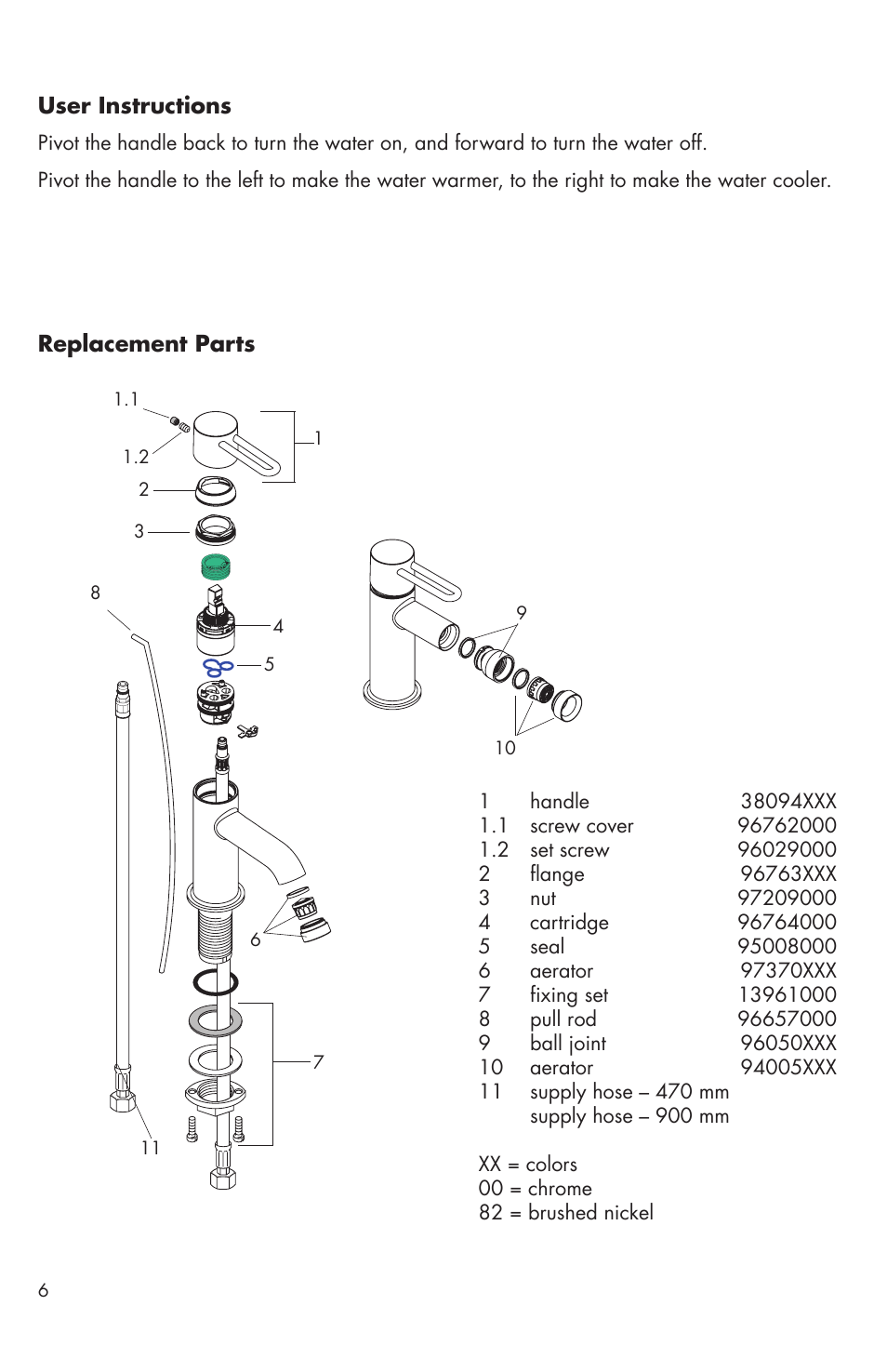 Factory Direct Hardware Hansgrohe 38020 User Manual | Page 6 / 8