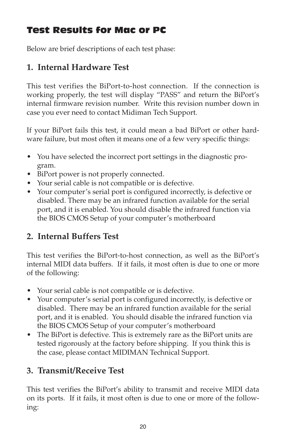 M-AUDIO Biport 2x4s User Manual | Page 20 / 48