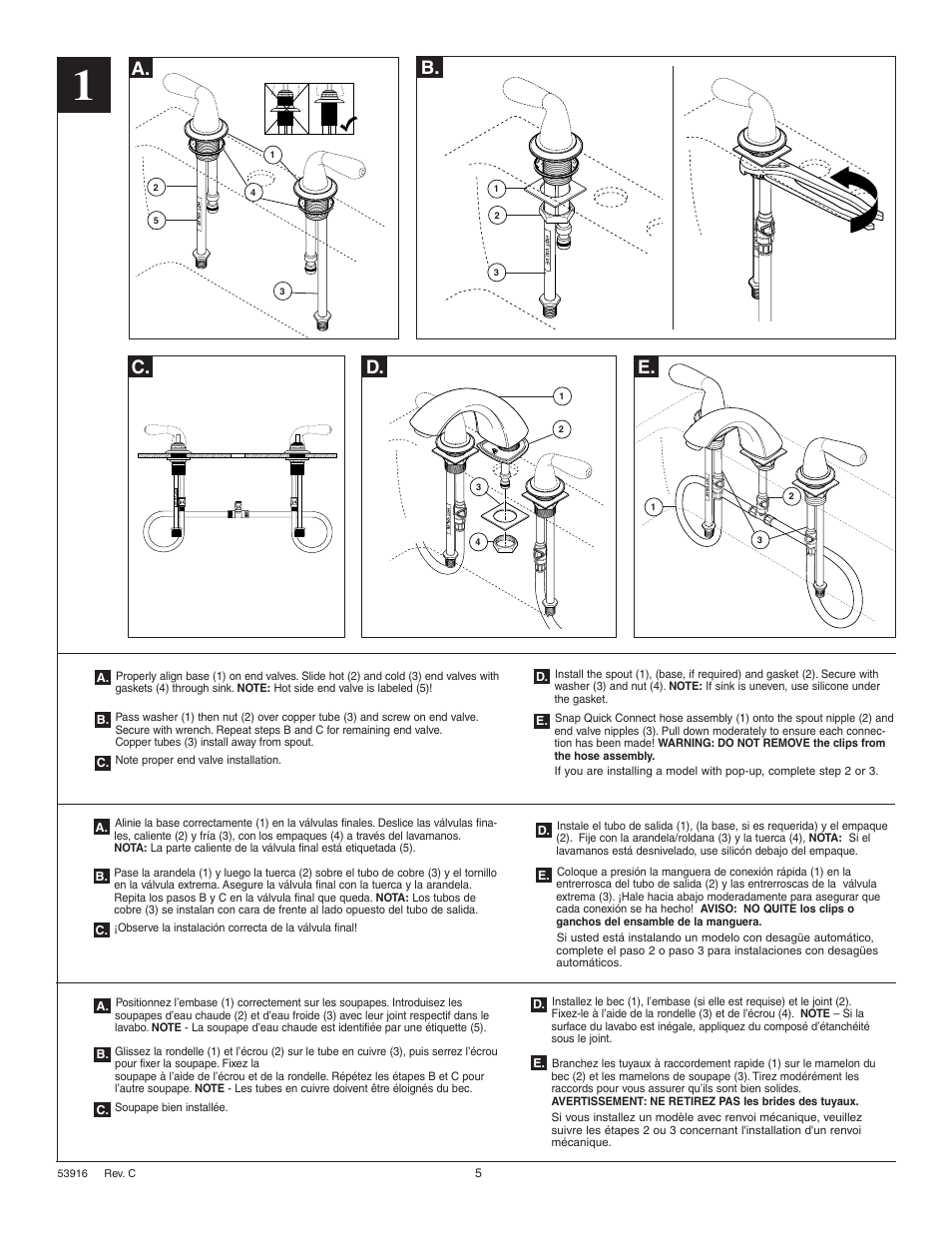 A. b, C. d. e | Factory Direct Hardware Delta 3544-WFMPU User Manual | Page 5 / 8