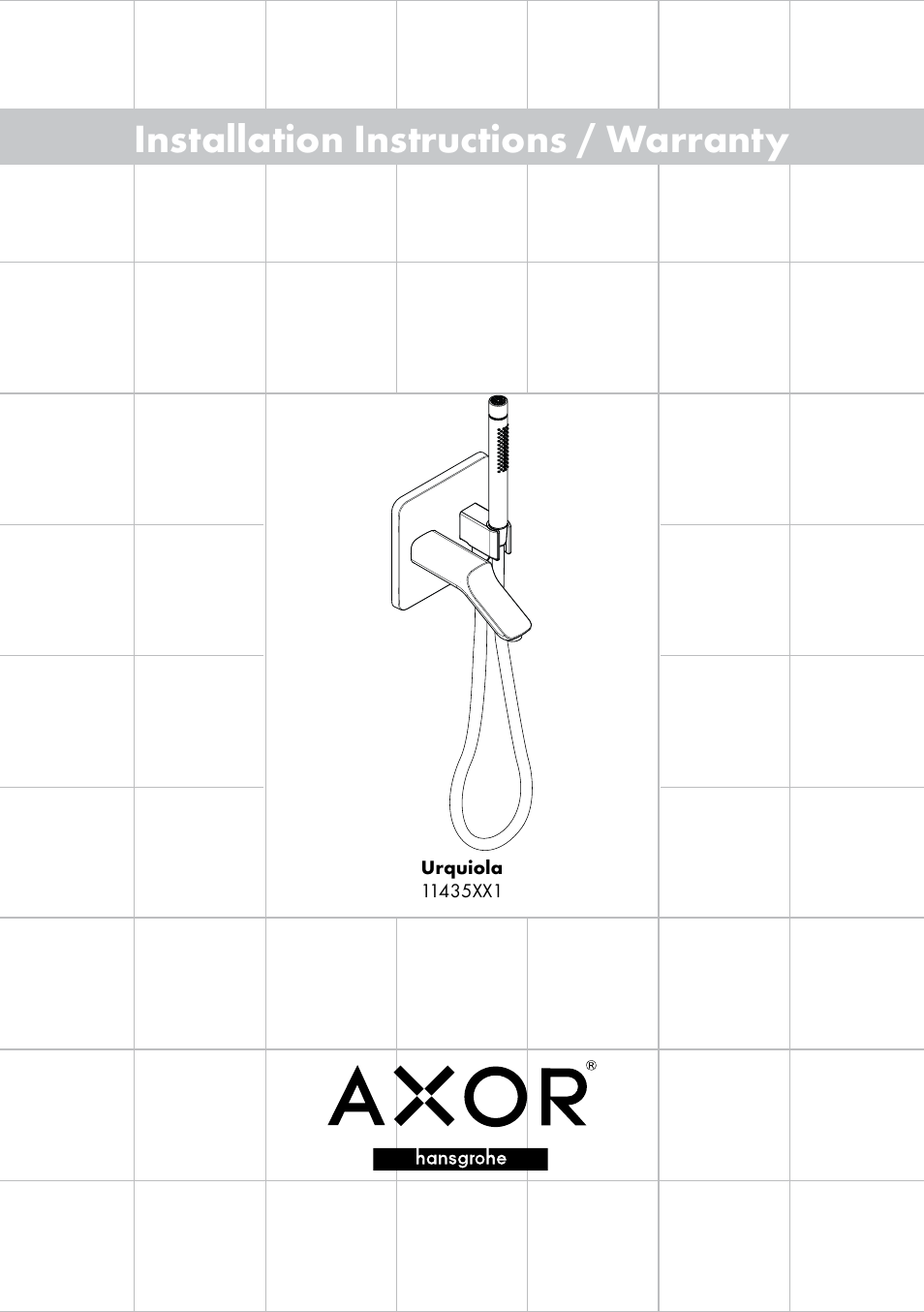 Factory Direct Hardware Hansgrohe 11435 Axor Urquiola User Manual | 32 pages