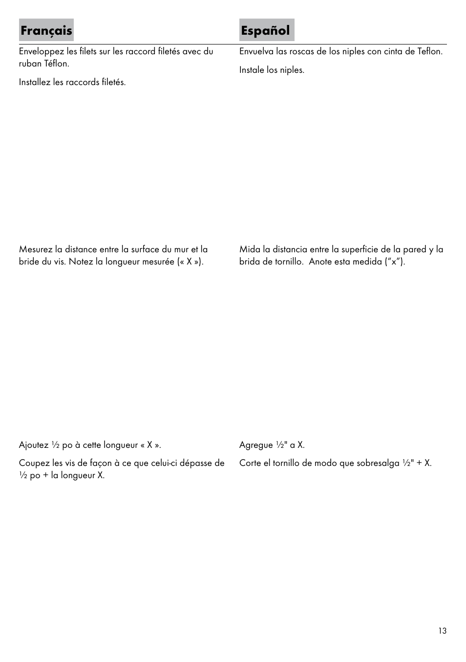 Français español | Factory Direct Hardware Hansgrohe 11435 Axor Urquiola User Manual | Page 13 / 32