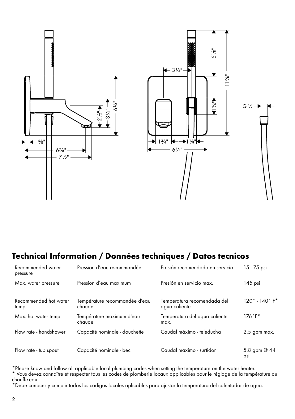 Factory Direct Hardware Hansgrohe 11435 Axor Urquiola User Manual | Page 2 / 32