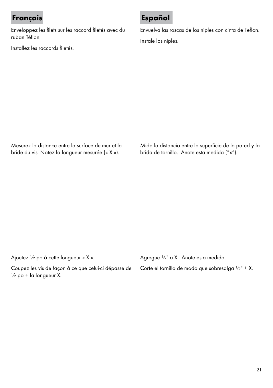 Français español | Factory Direct Hardware Hansgrohe 11435 Axor Urquiola User Manual | Page 21 / 32