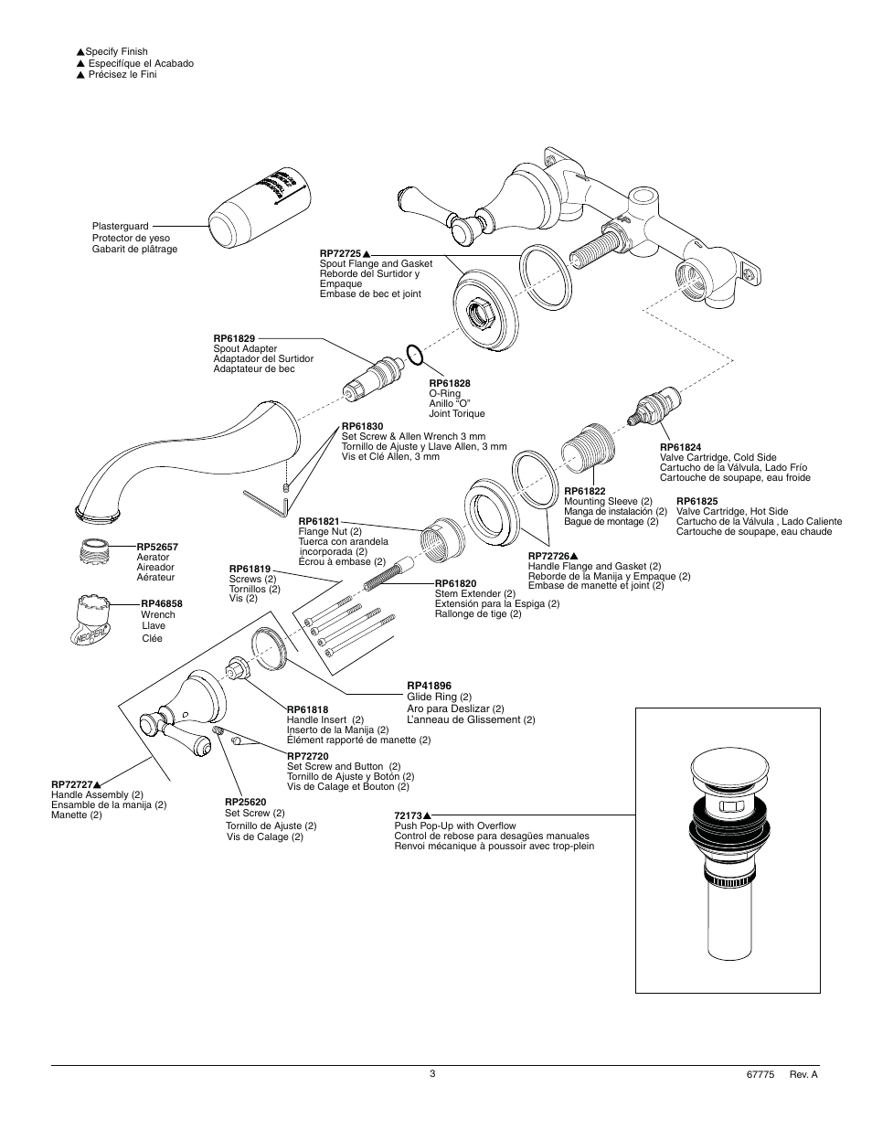 Factory Direct Hardware Delta 3597LF-WL User Manual | Page 3 / 8