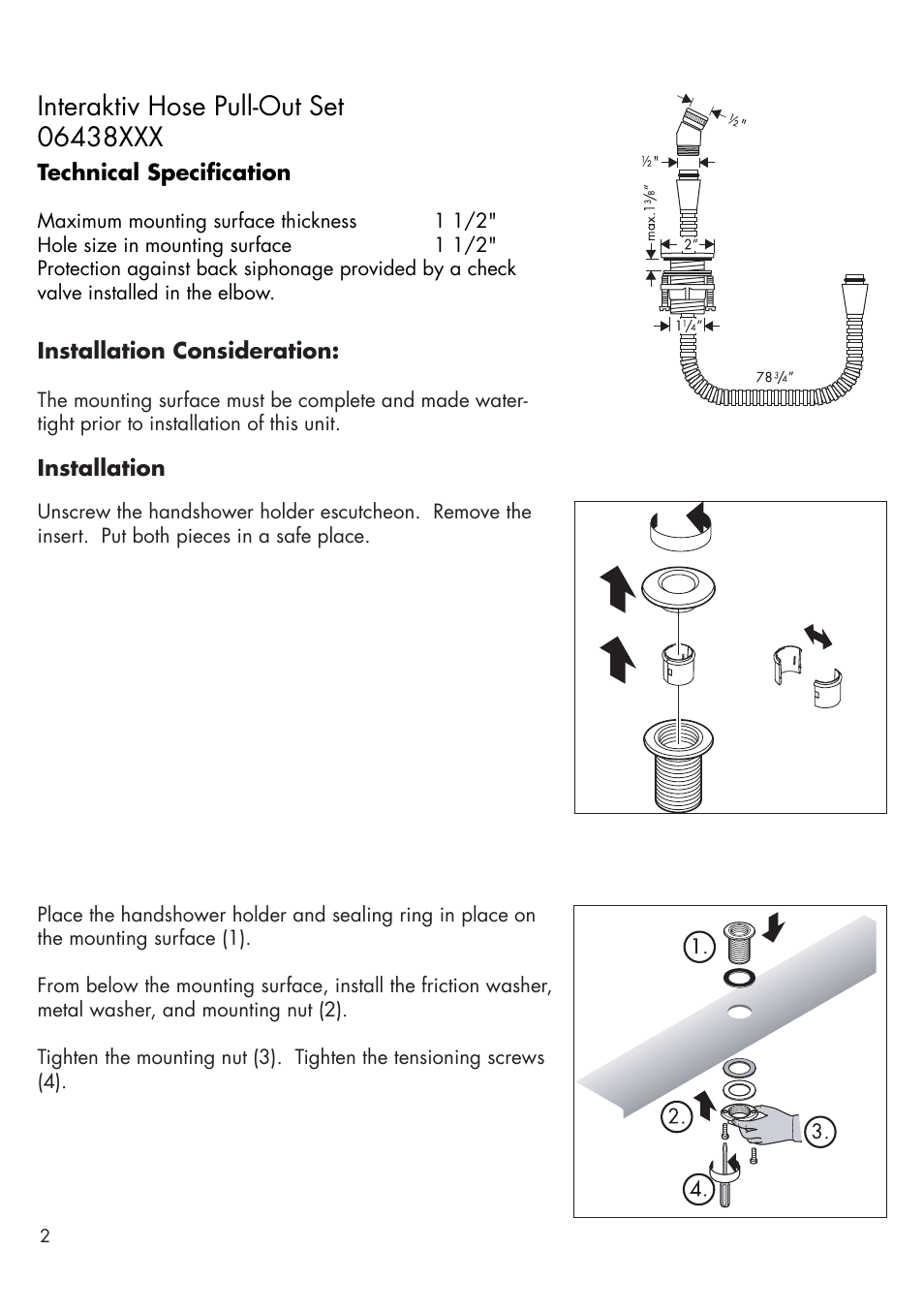 Factory Direct Hardware Hansgrohe 06438 User Manual | Page 2 / 8