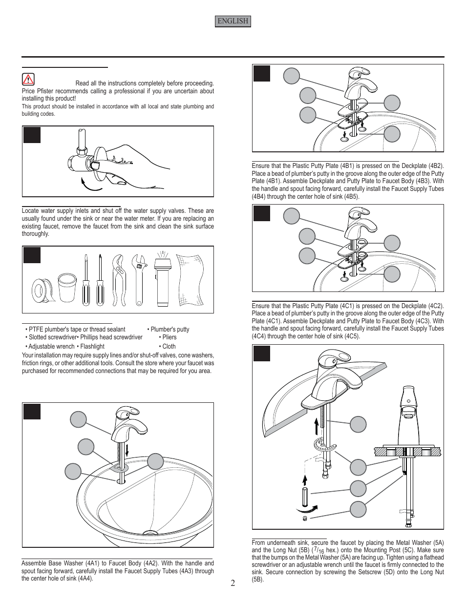 Pfister GT42-ANCC User Manual | Page 2 / 14