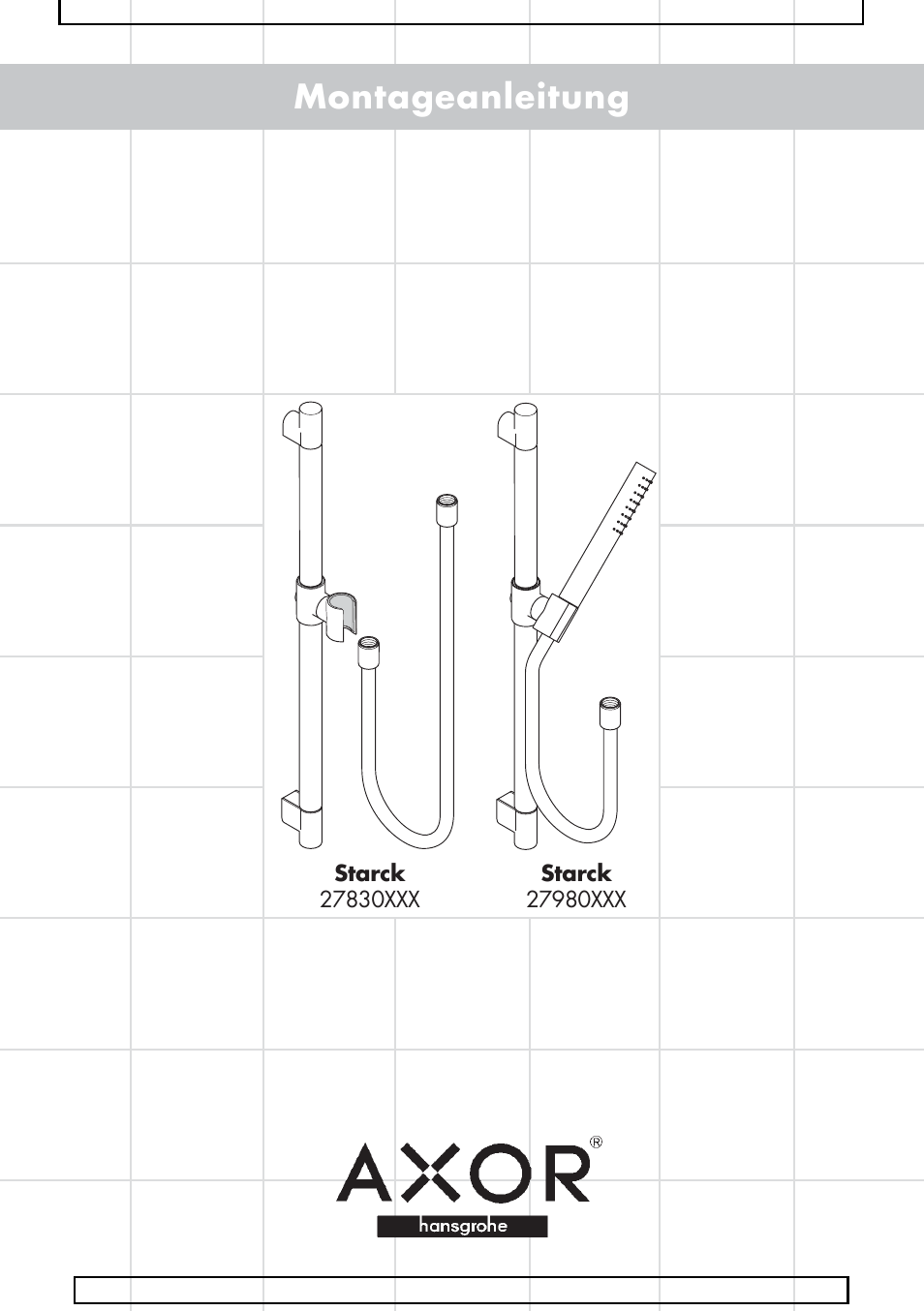 Factory Direct Hardware Hansgrohe 27830 Axor Starck User Manual | 8 pages