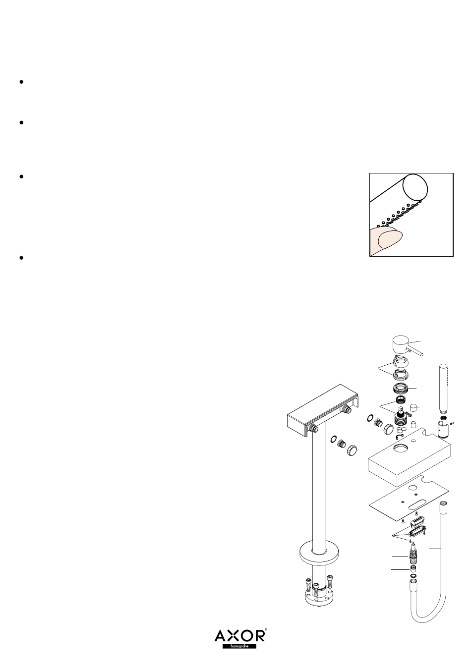 Replacement parts, User instructions | Factory Direct Hardware Hansgrohe 10406001 Axor Starck X User Manual | Page 9 / 12