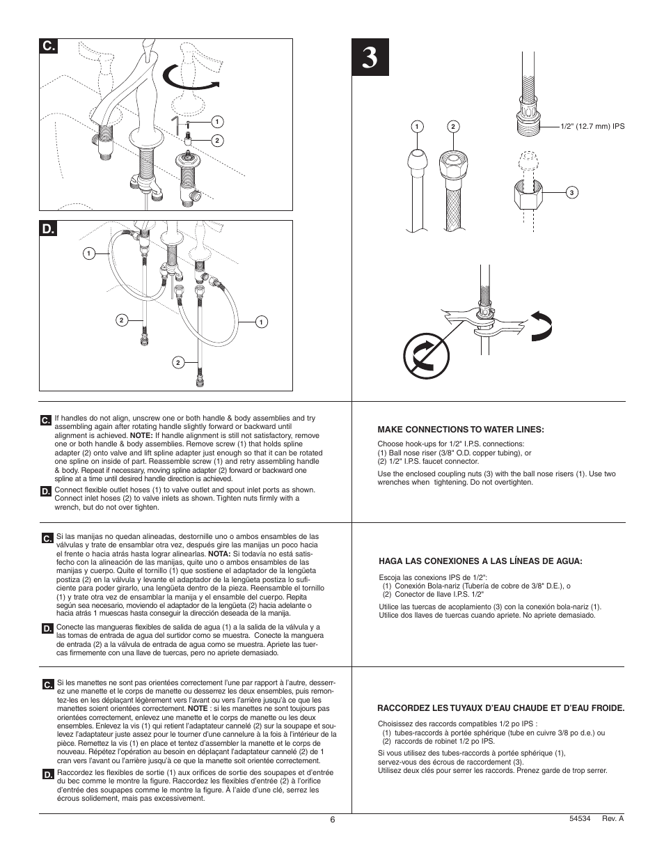 C. d | Factory Direct Hardware Brizo 65390LF-LHP RSVP User Manual | Page 6 / 8