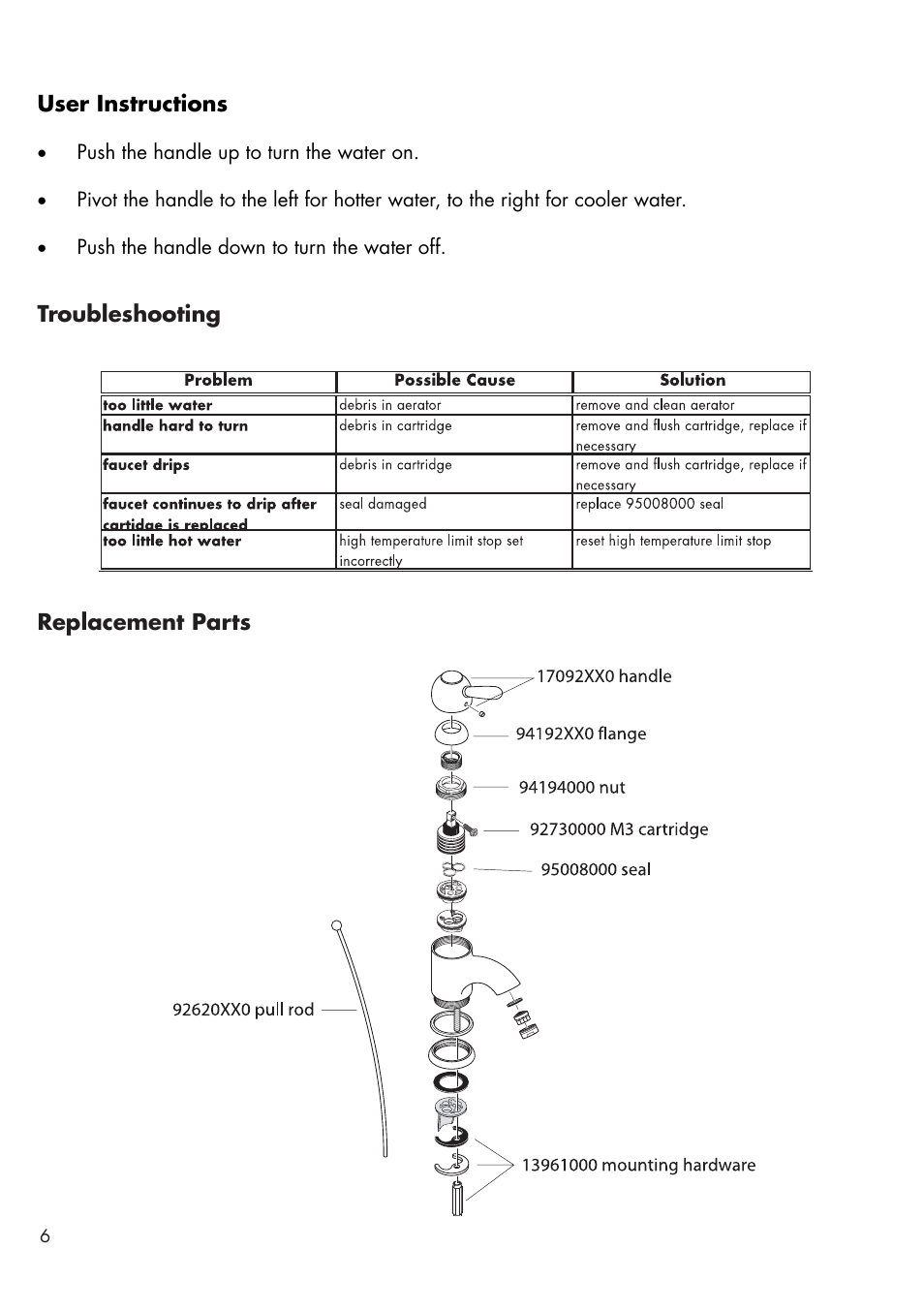 Factory Direct Hardware Hansgrohe 17010 User Manual | Page 6 / 8