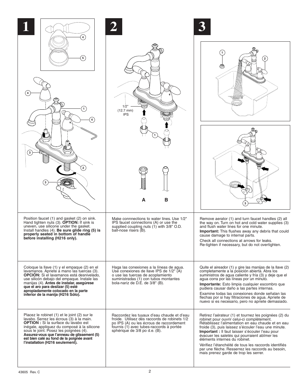 Factory Direct Hardware Delta 2155LHP Victorian User Manual | Page 3 / 4
