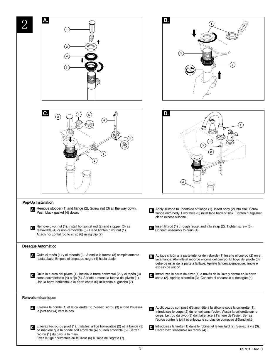 A. b. c. d | Factory Direct Hardware Delta 35984LF User Manual | Page 3 / 6