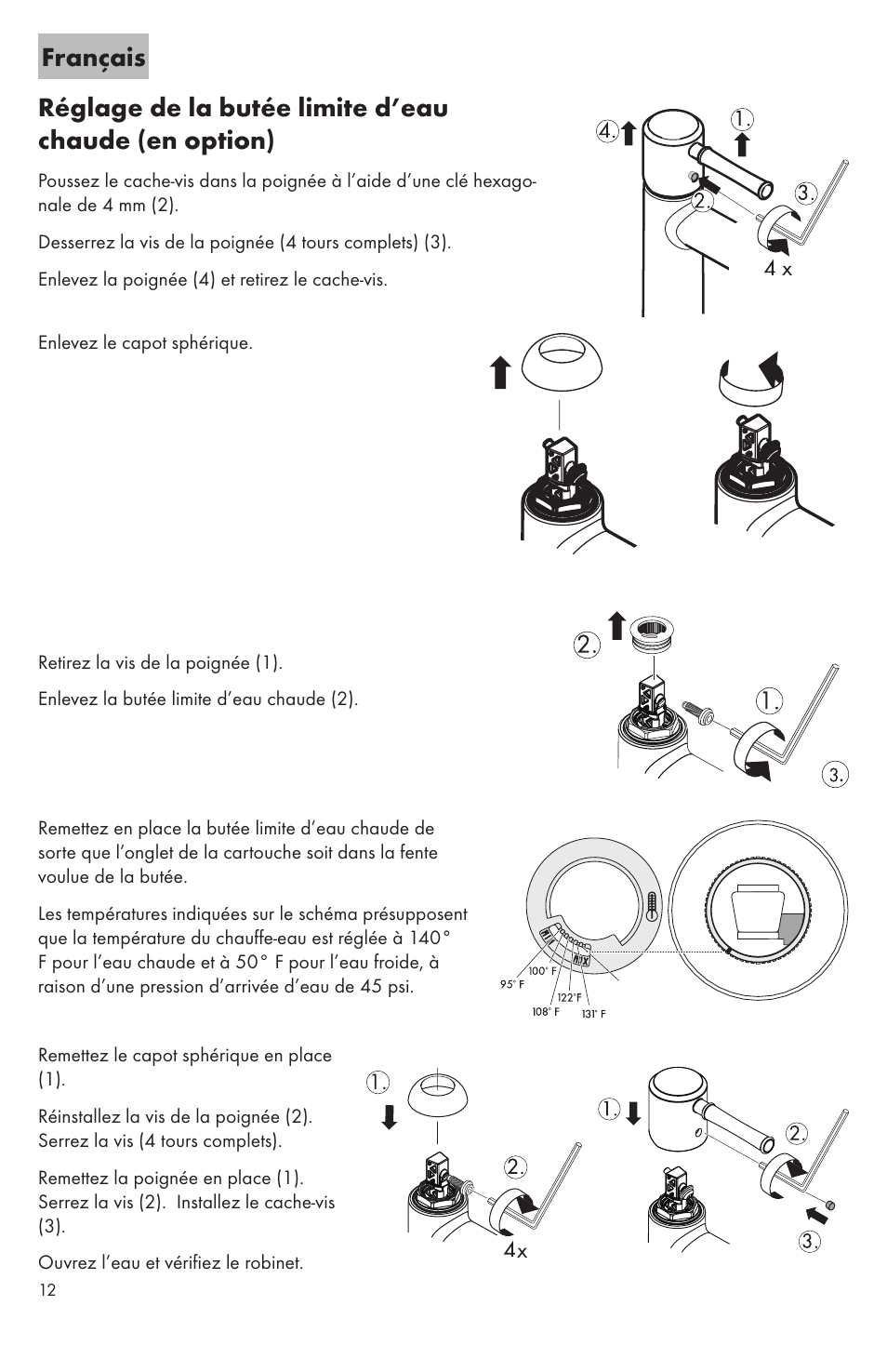 Français | Factory Direct Hardware Hansgrohe 31077 User Manual | Page 12 / 24
