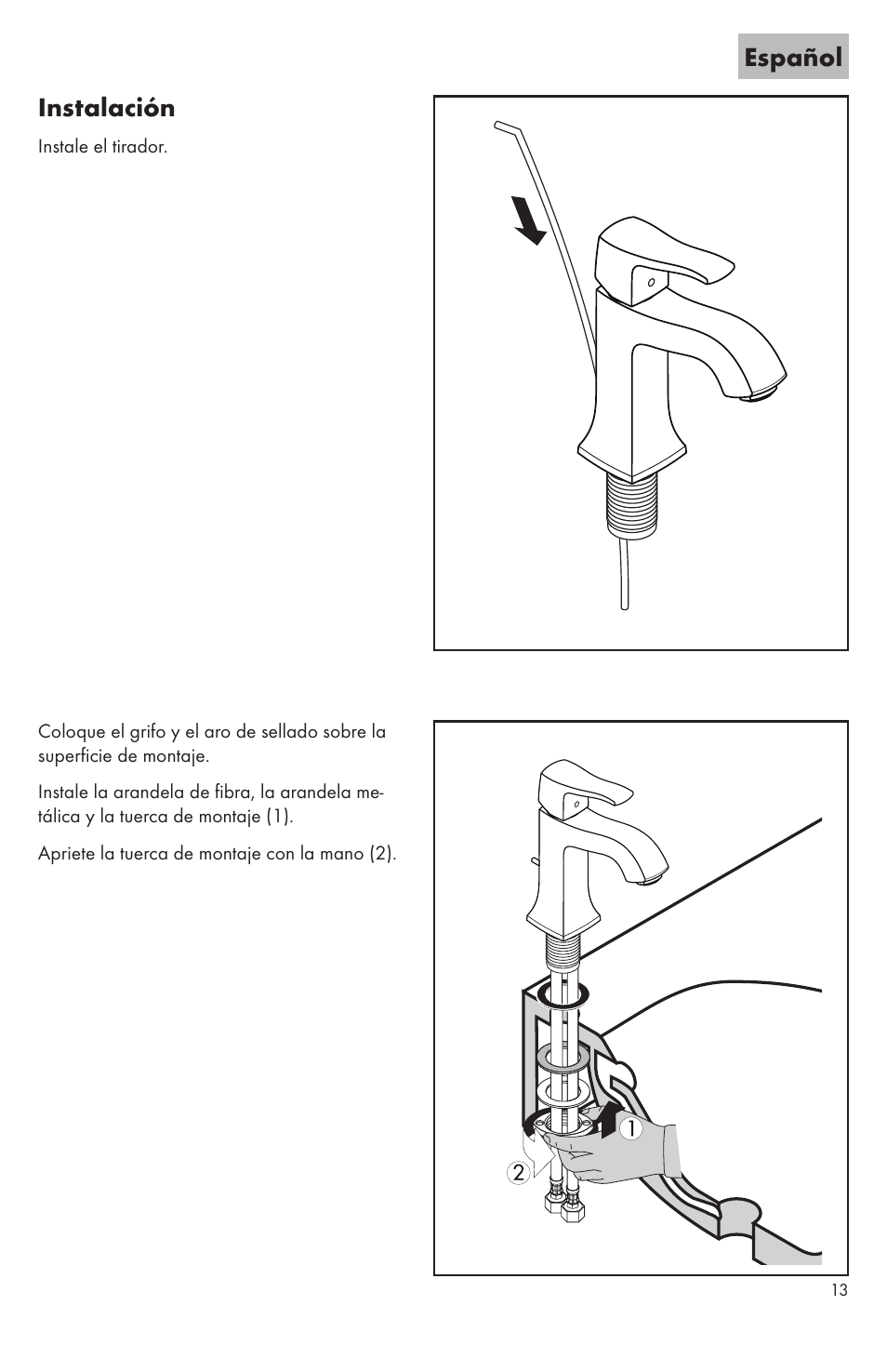 Instalación, Español | Factory Direct Hardware Hansgrohe 31077 User Manual | Page 13 / 24