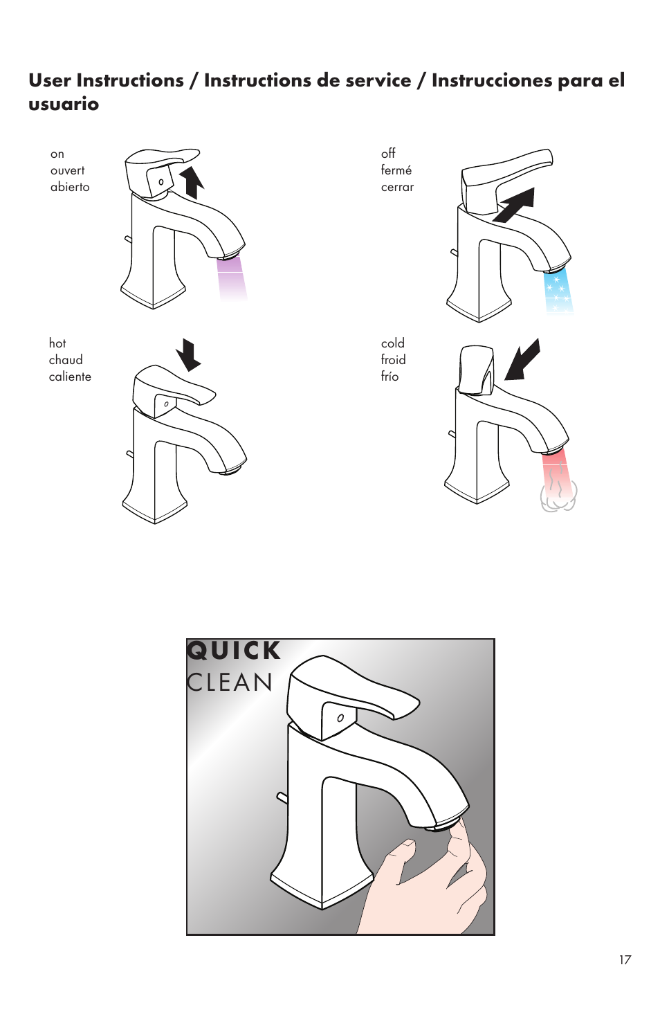 Quic k cle�n | Factory Direct Hardware Hansgrohe 31077 User Manual | Page 17 / 24
