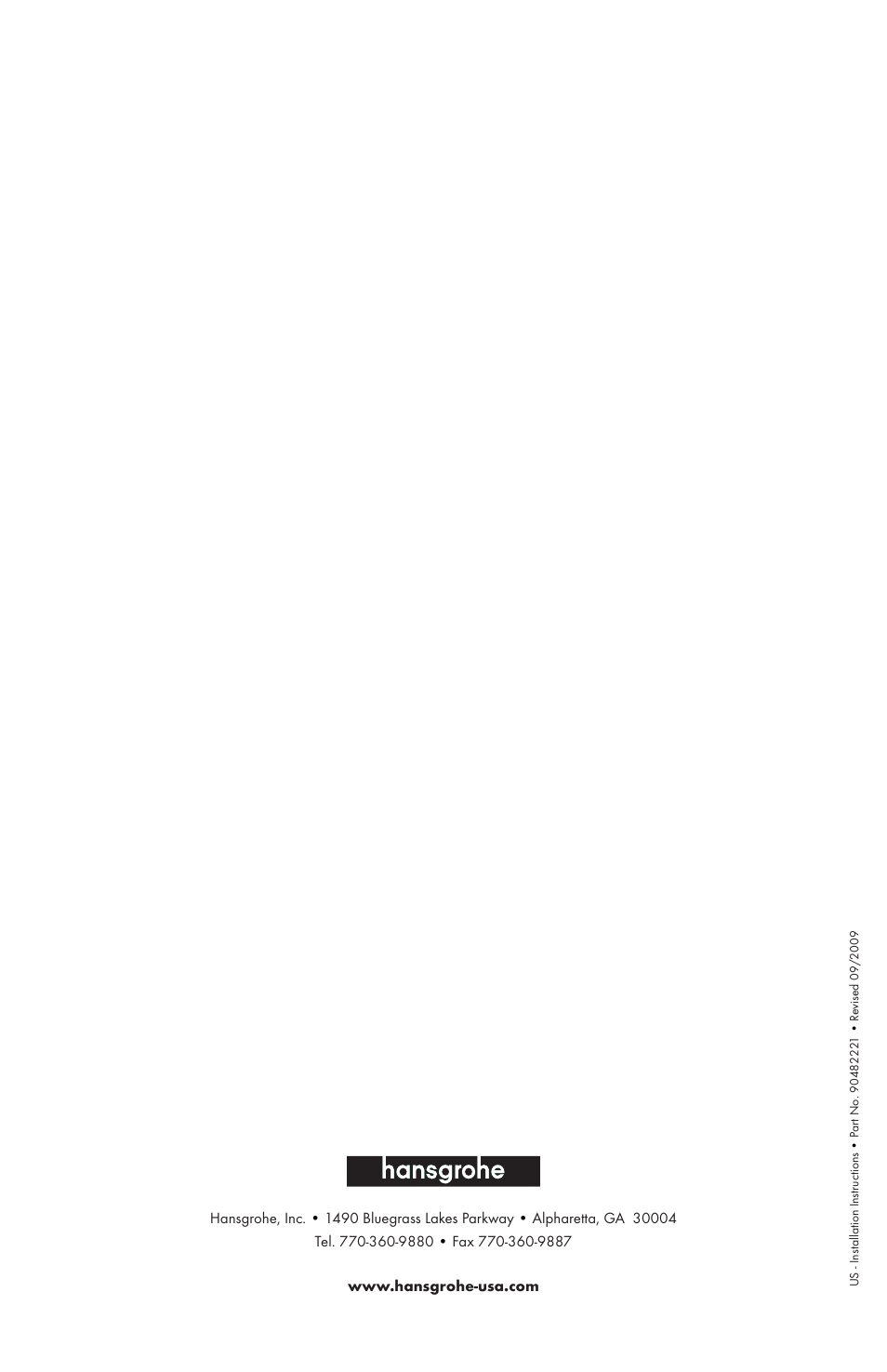 Factory Direct Hardware Hansgrohe 31077 User Manual | Page 24 / 24