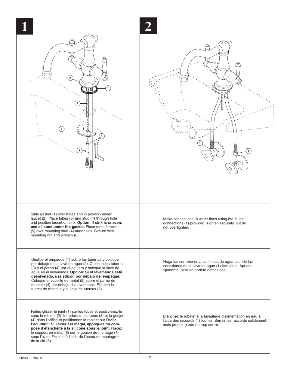 Factory Direct Hardware Brizo 65136LF User Manual | Page 2 / 6