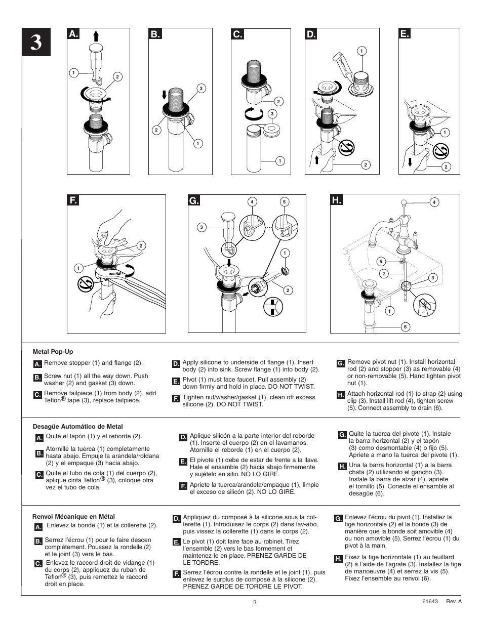 A. b | Factory Direct Hardware Brizo 65136LF User Manual | Page 3 / 6