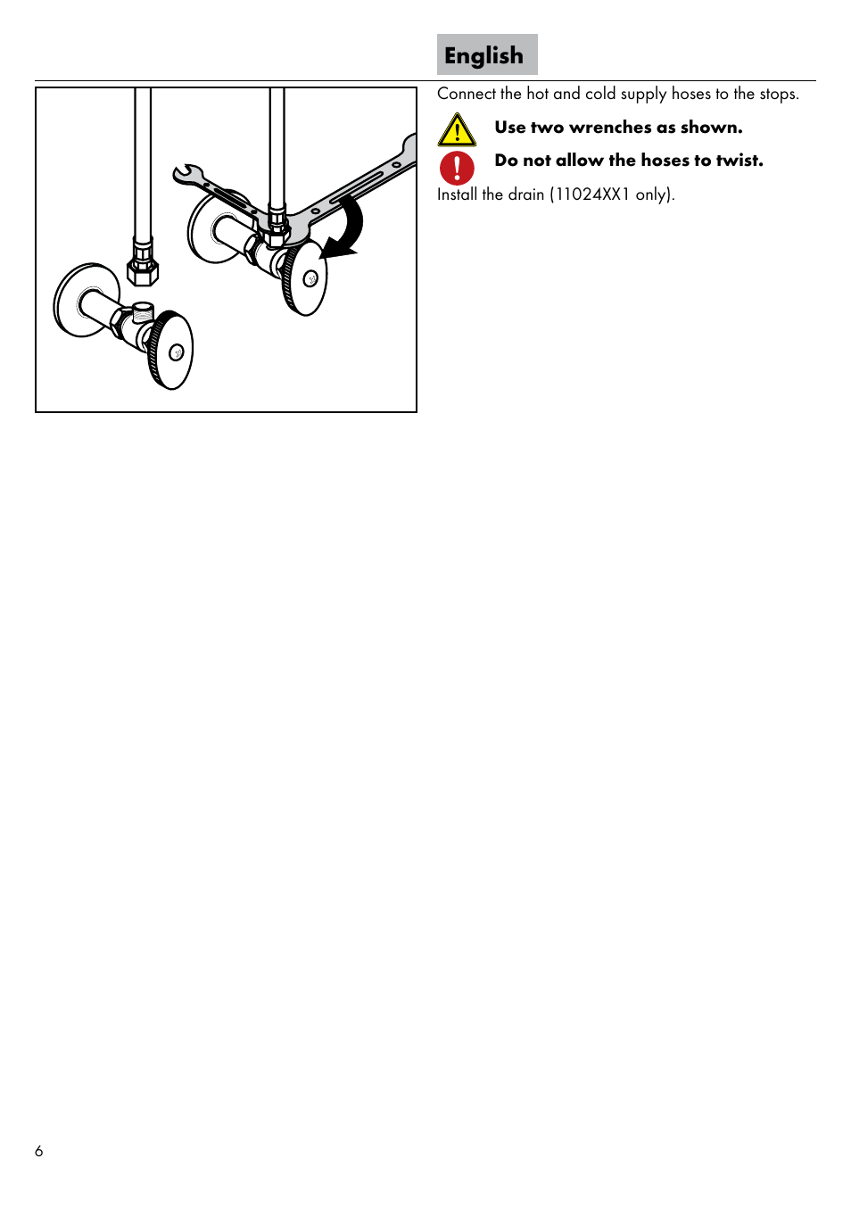 English | Factory Direct Hardware Hansgrohe 11024 User Manual | Page 6 / 16