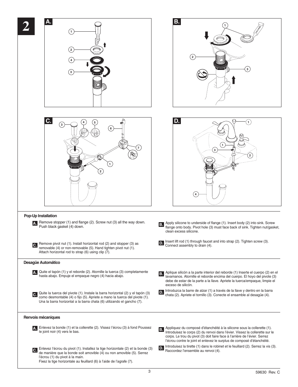 A. b. c. d | Factory Direct Hardware Delta 35996LF User Manual | Page 3 / 6