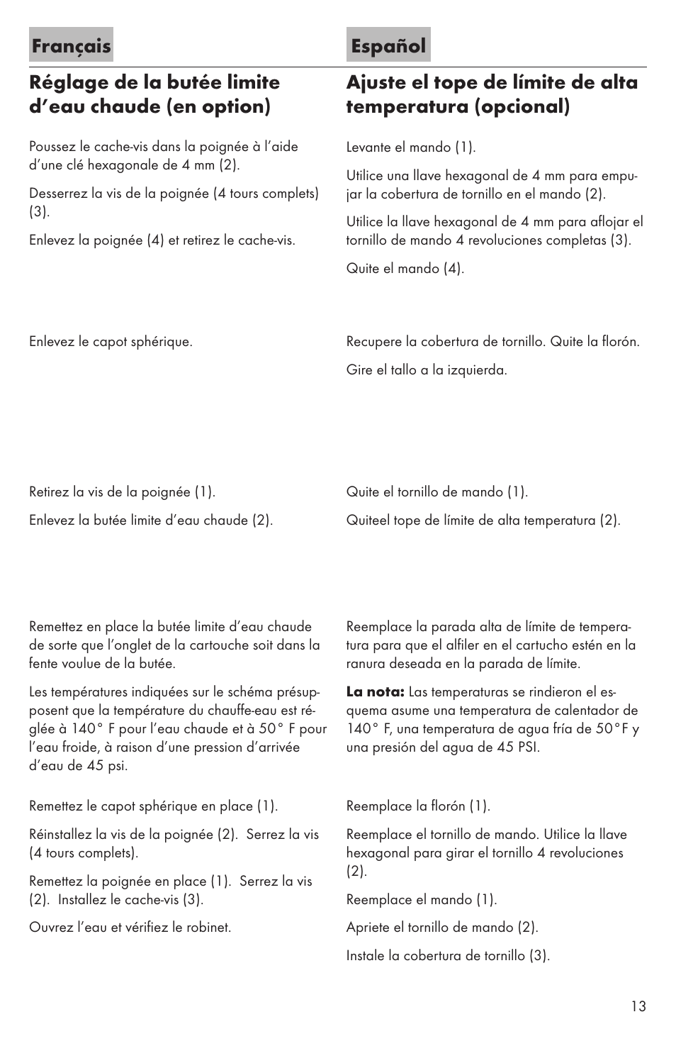 Factory Direct Hardware Hansgrohe 14116 User Manual | Page 13 / 20