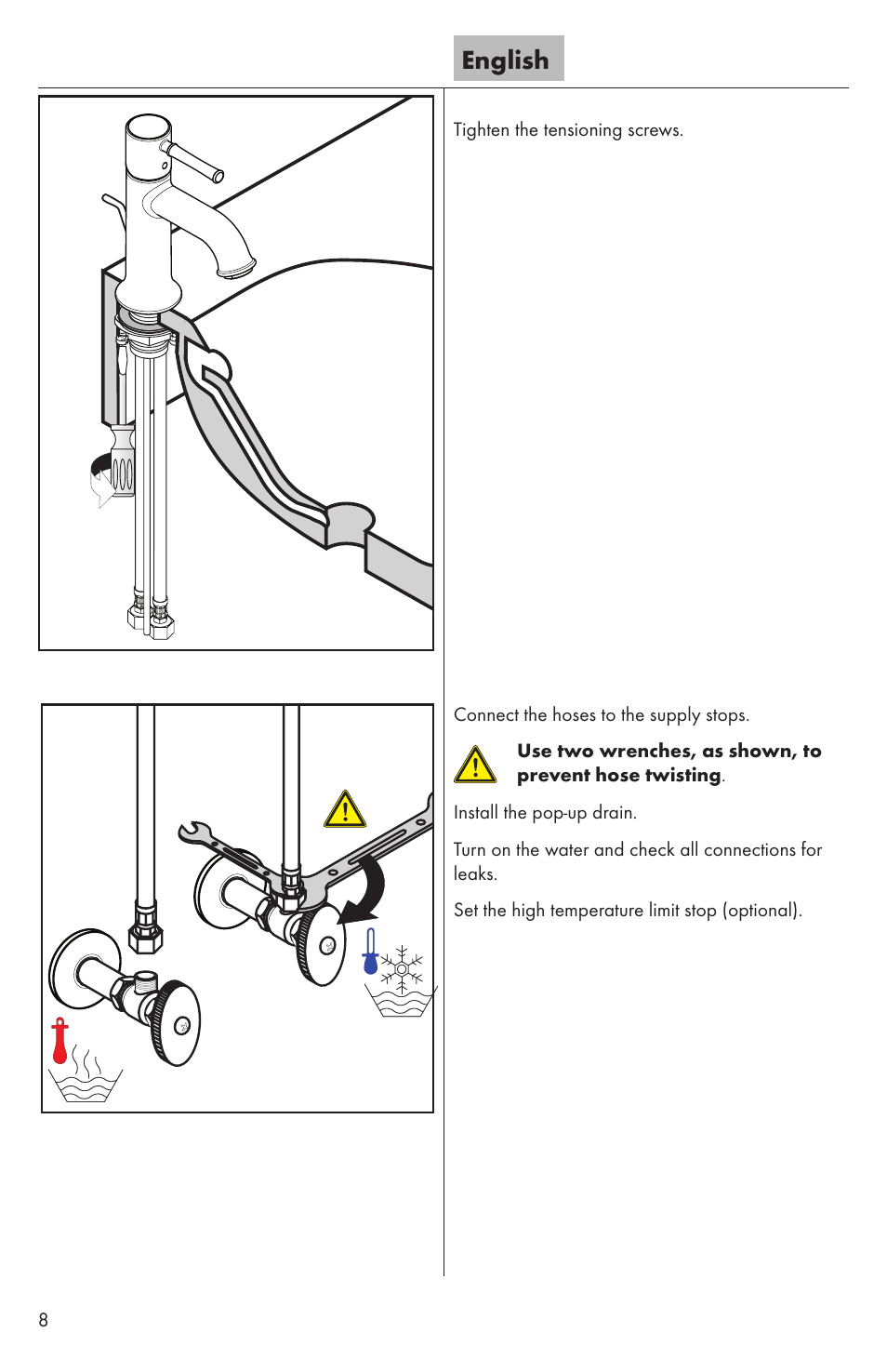 English | Factory Direct Hardware Hansgrohe 14116 User Manual | Page 8 / 20