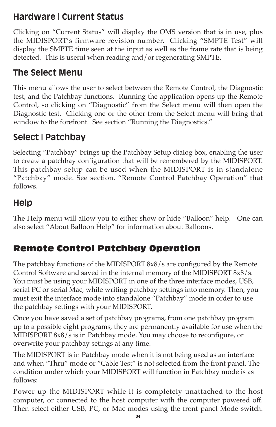 M-AUDIO MIDISPORT 8x8/s User Manual | Page 34 / 52