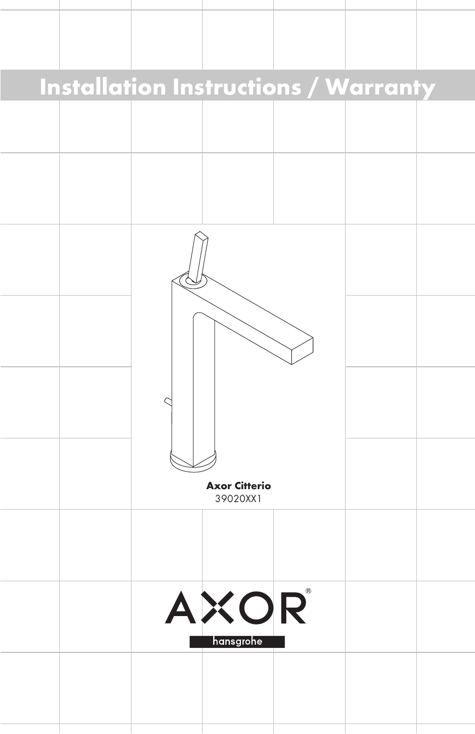 Factory Direct Hardware Hansgrohe 39020 User Manual | 12 pages