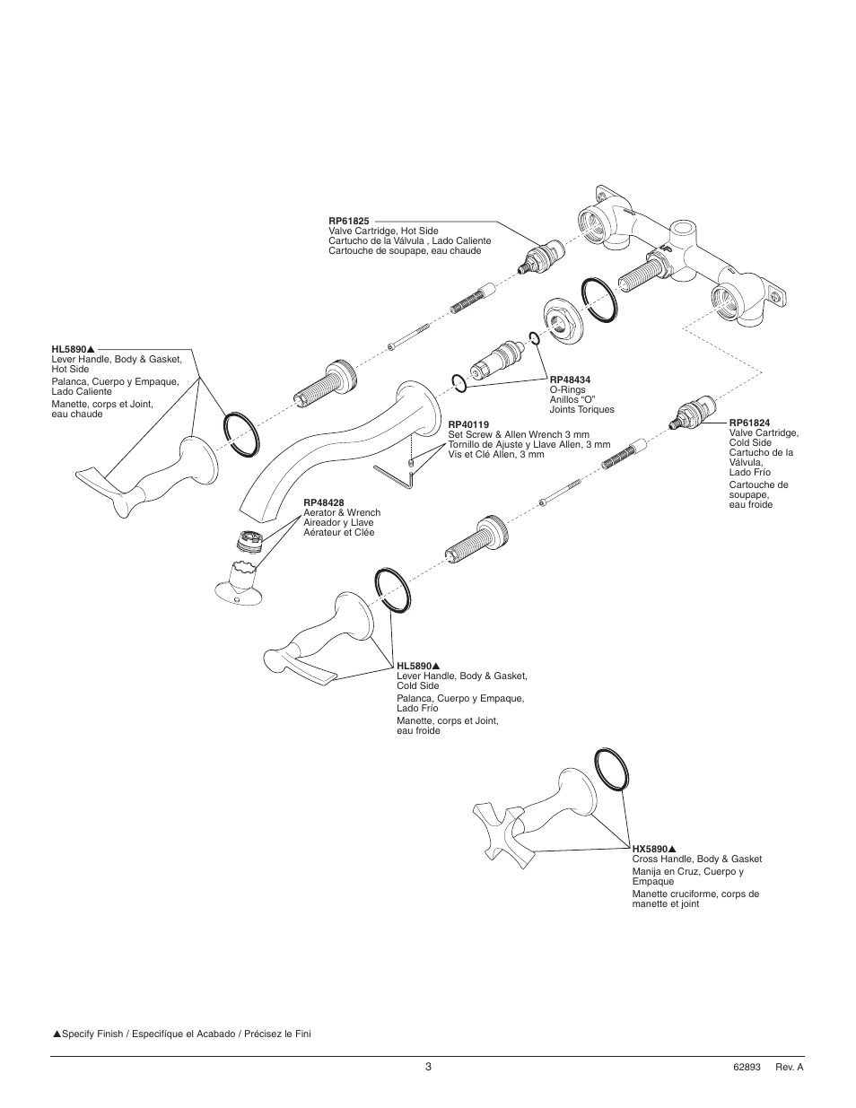Factory Direct Hardware Brizo 65890LF-LHP RSVP User Manual | Page 3 / 8