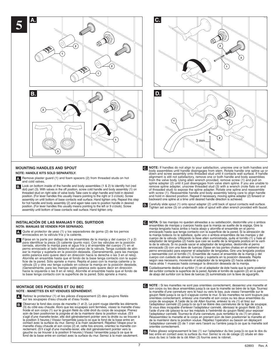 A. b, C. d | Factory Direct Hardware Brizo 65890LF-LHP RSVP User Manual | Page 7 / 8