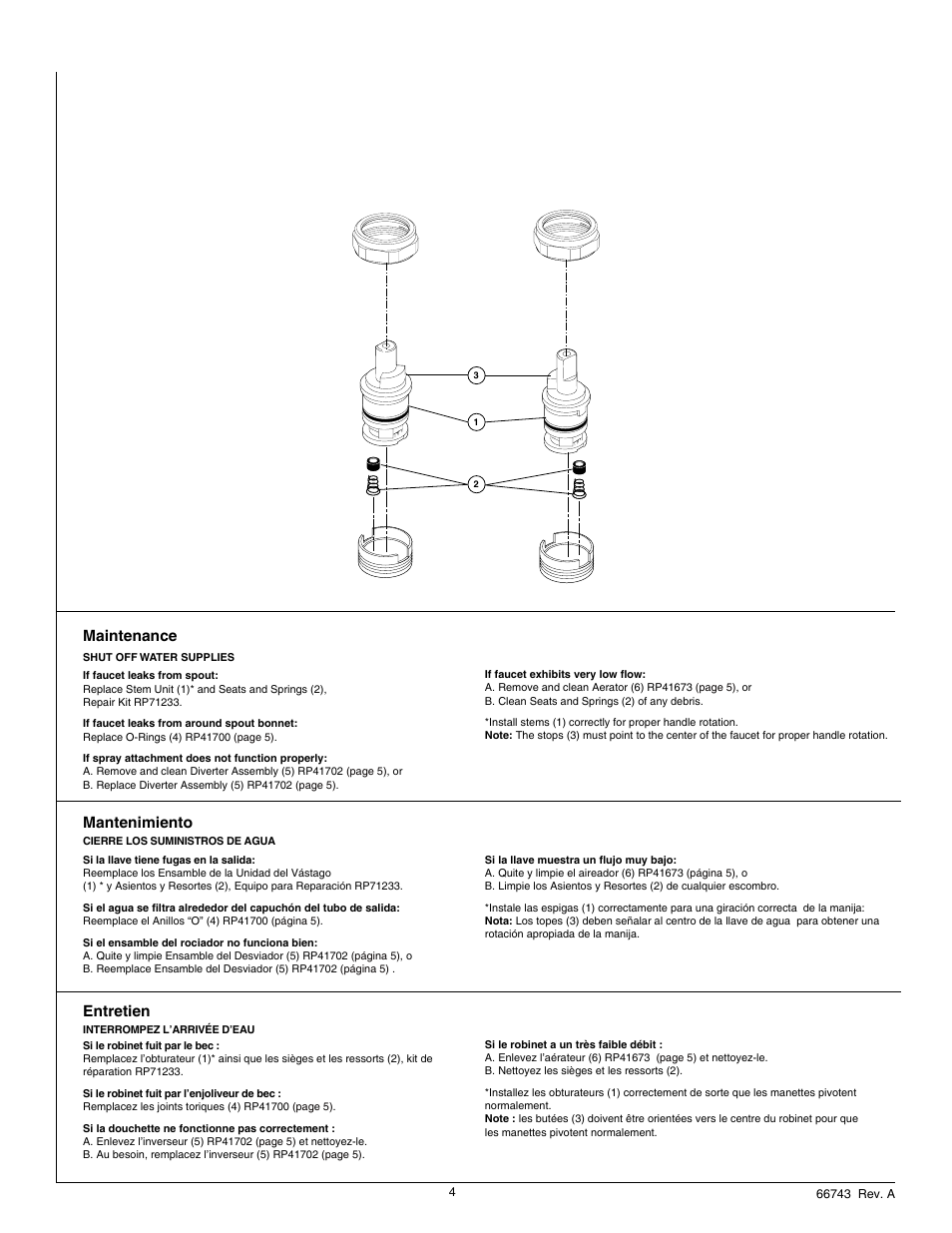Mantenimiento, Ckpvgpcpeg, Pvtgvkgp | Factory Direct Hardware Delta 21966LF Dennison User Manual | Page 4 / 6