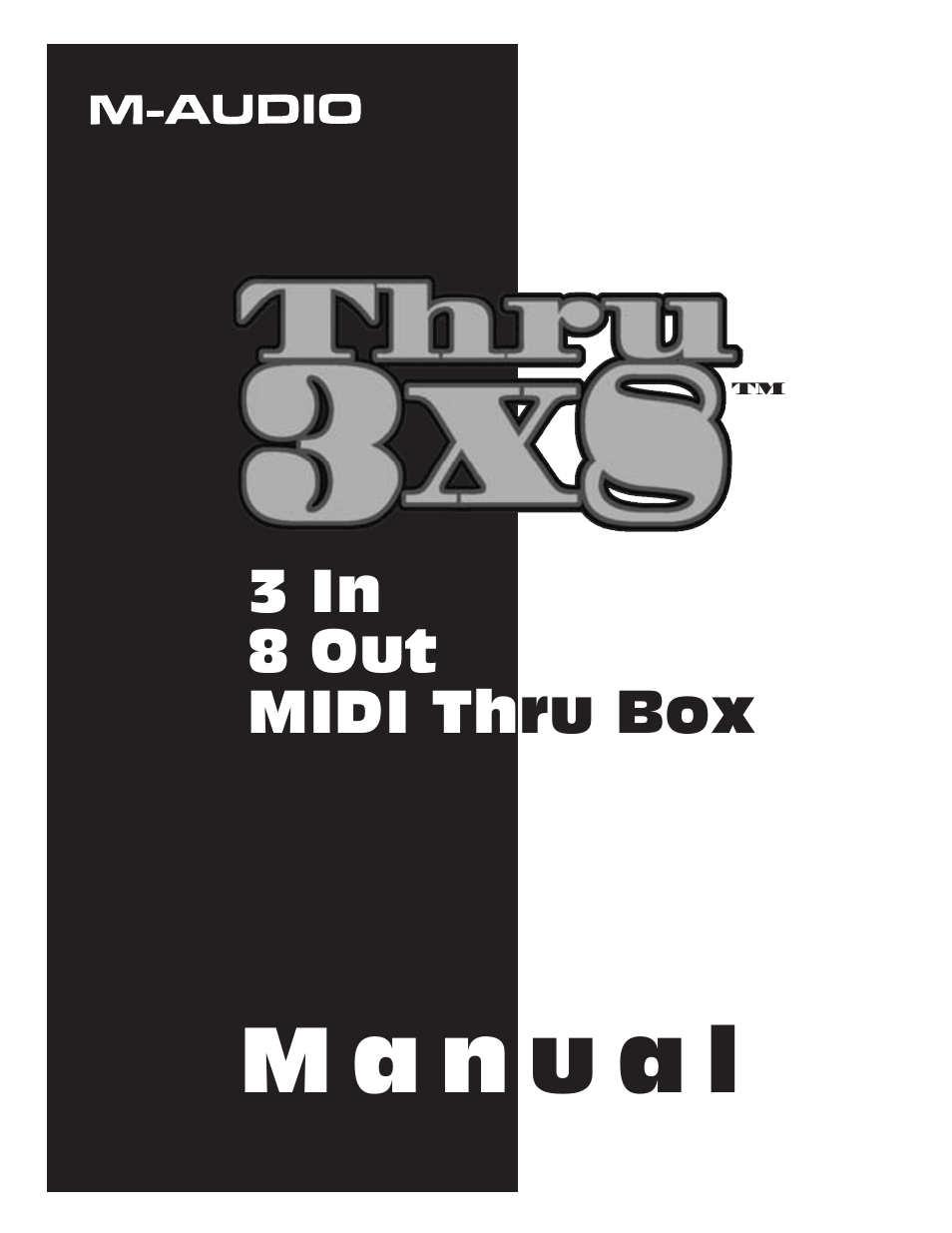 M-AUDIO Thru 3x8 User Manual | 4 pages