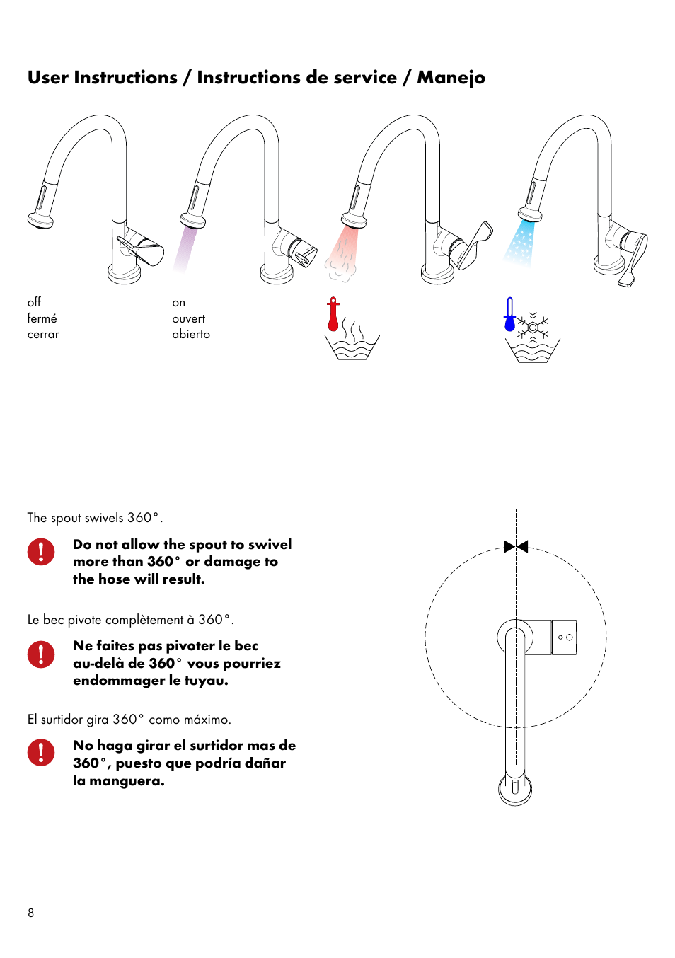 Factory Direct Hardware Hansgrohe 39835 Axor Citterio User Manual | Page 8 / 16