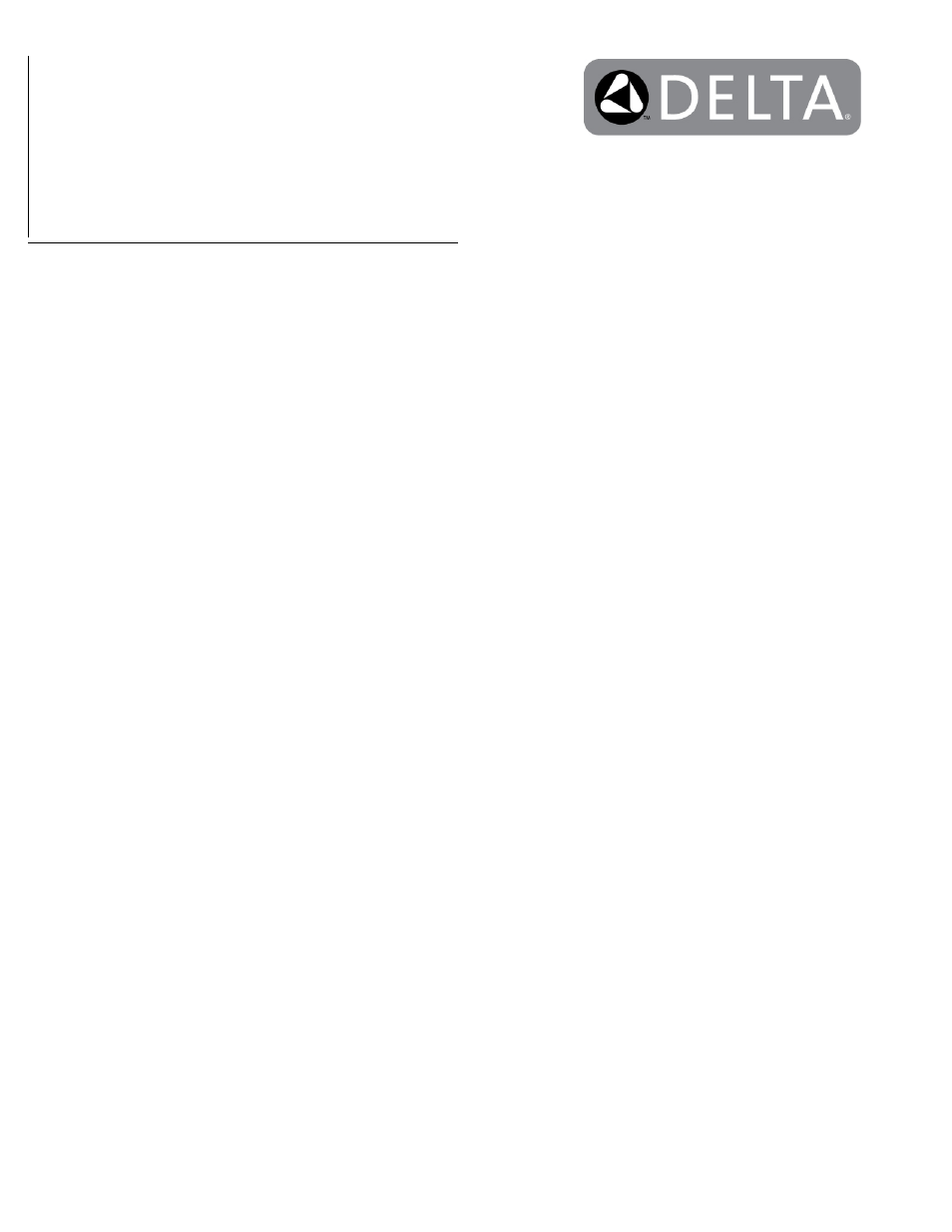 Factory Direct Hardware Delta 590-HGMHDF User Manual | 2 pages