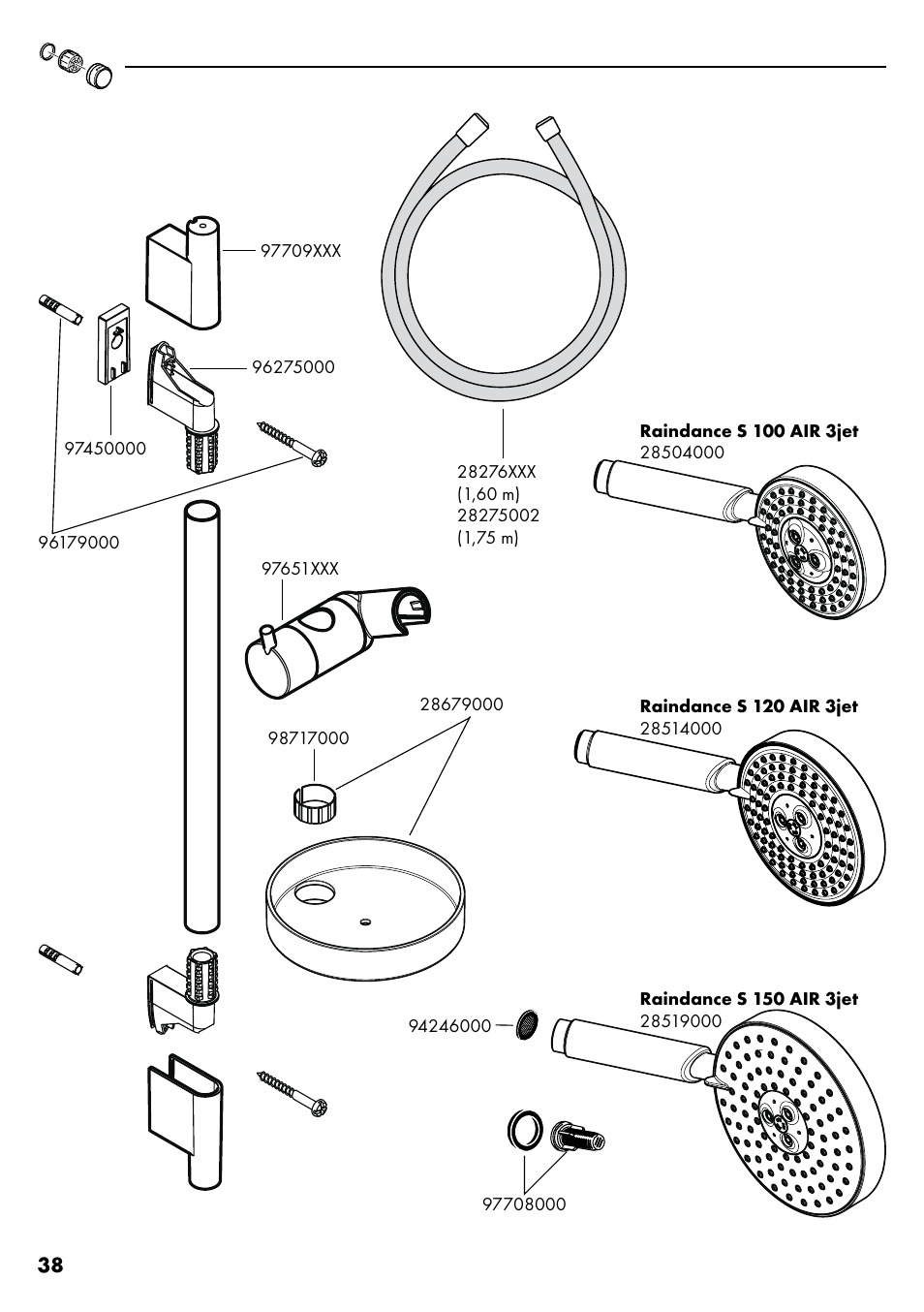 Factory Direct Hardware Hansgrohe 28632 Unica S User Manual | Page 38 / 40
