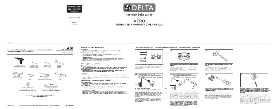 Factory Direct Hardware Delta 77736 Vero User Manual | 2 pages