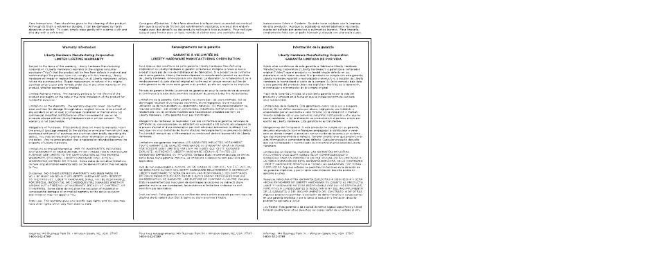 Factory Direct Hardware Delta 77736 Vero User Manual | Page 2 / 2