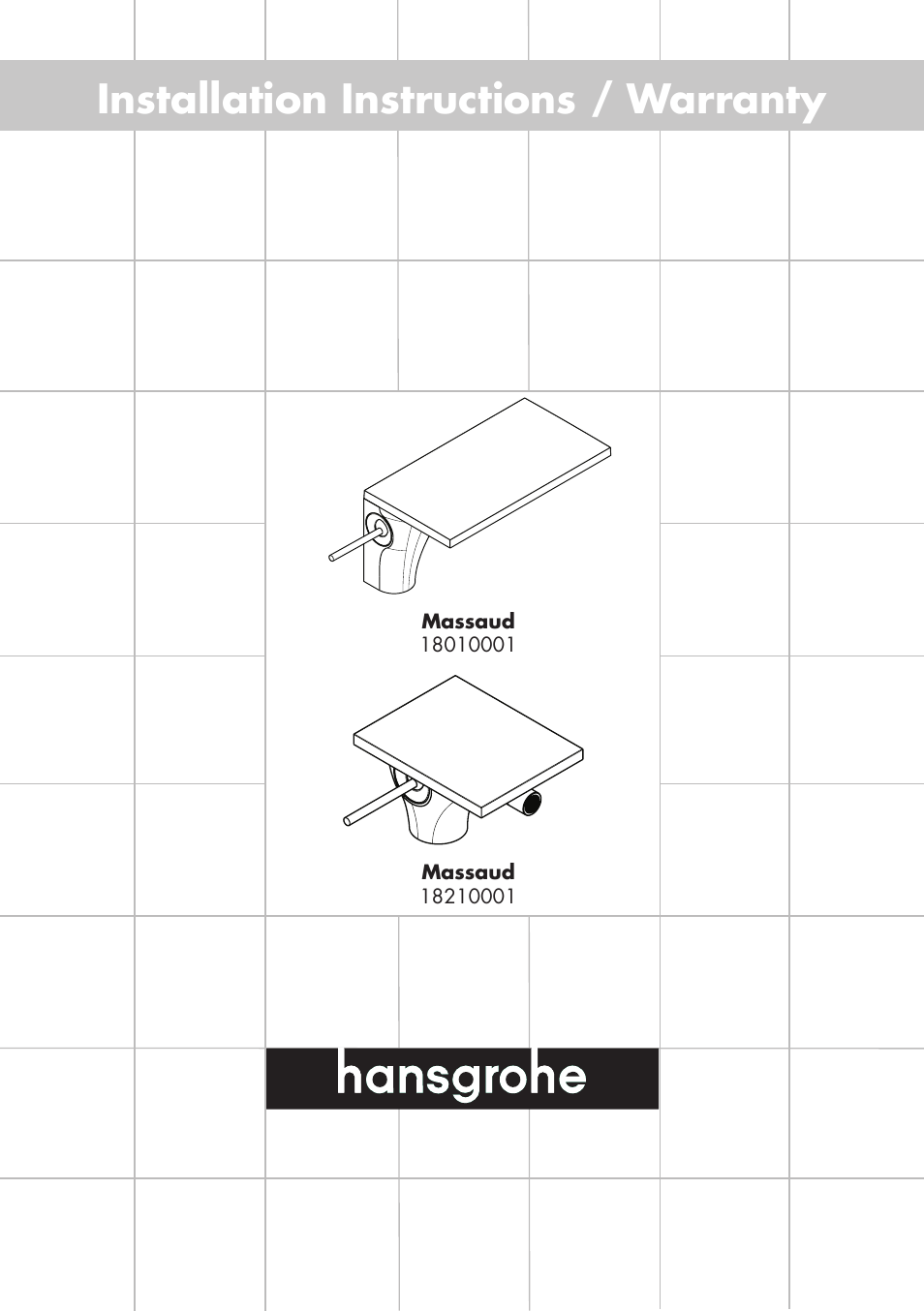 Factory Direct Hardware Hansgrohe 18010001 User Manual | 12 pages