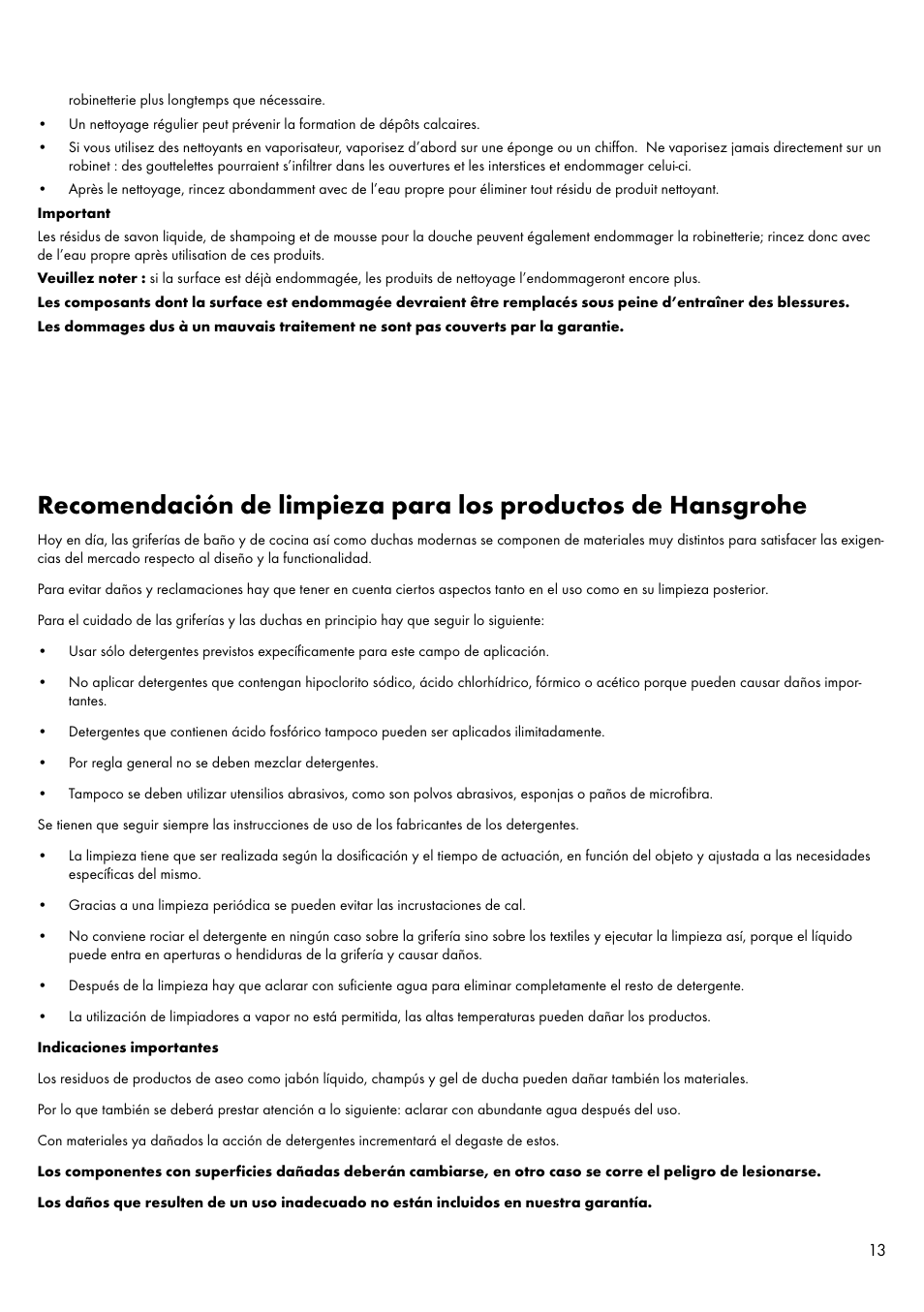 Factory Direct Hardware Hansgrohe 32030 User Manual | Page 13 / 16