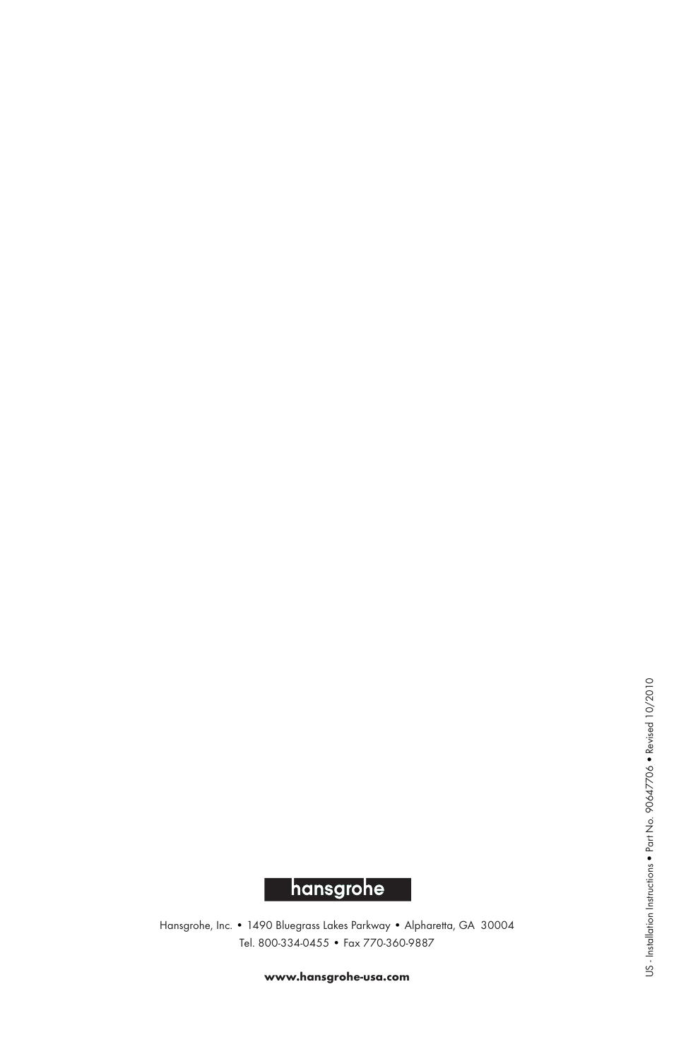 Factory Direct Hardware Hansgrohe 27422 Raindance User Manual | Page 16 / 16