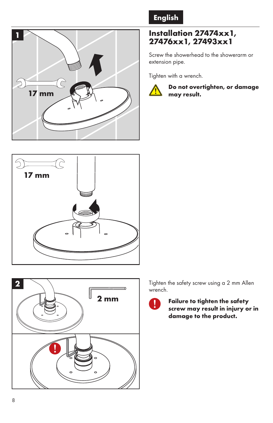 Factory Direct Hardware Hansgrohe 27422 Raindance User Manual | Page 8 / 16