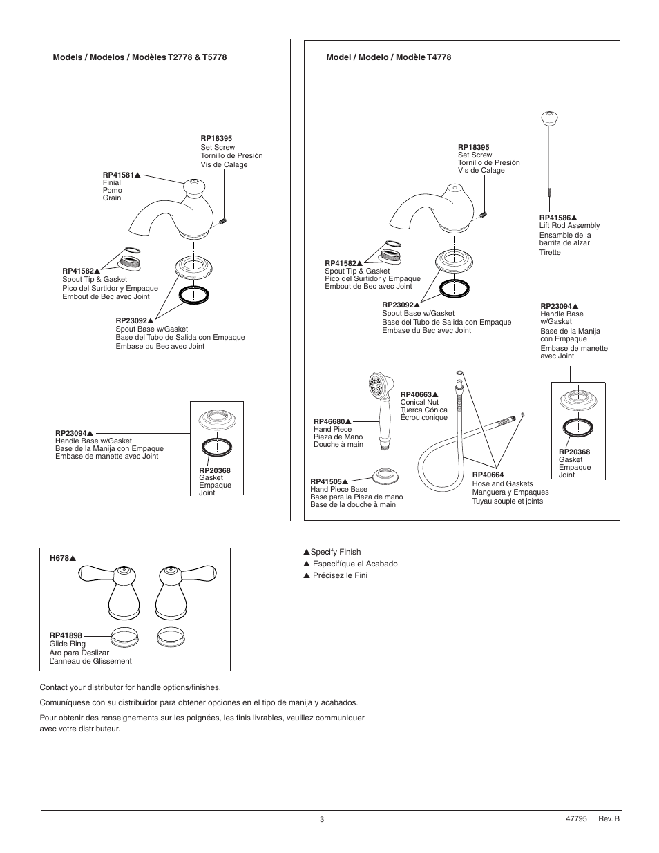 Factory Direct Hardware Delta T2778LHP Leland User Manual | Page 3 / 8