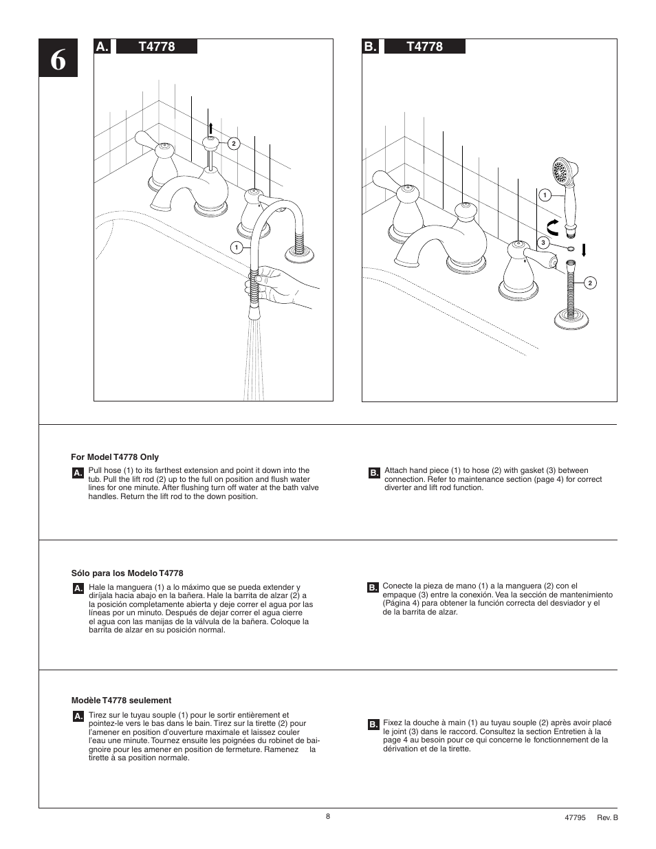 T4778, A. b | Factory Direct Hardware Delta T2778LHP Leland User Manual | Page 8 / 8