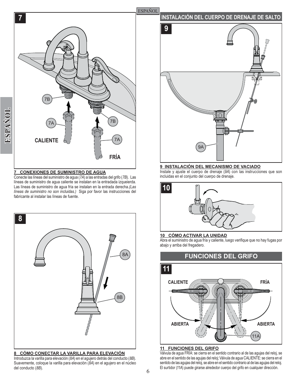 Esp a ñ ol | Factory Direct Hardware Pfister T43-YP0 User Manual | Page 6 / 12