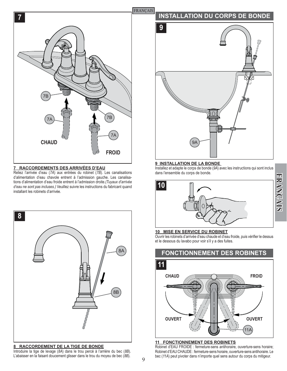 Fran ç ais | Factory Direct Hardware Pfister T43-YP0 User Manual | Page 9 / 12