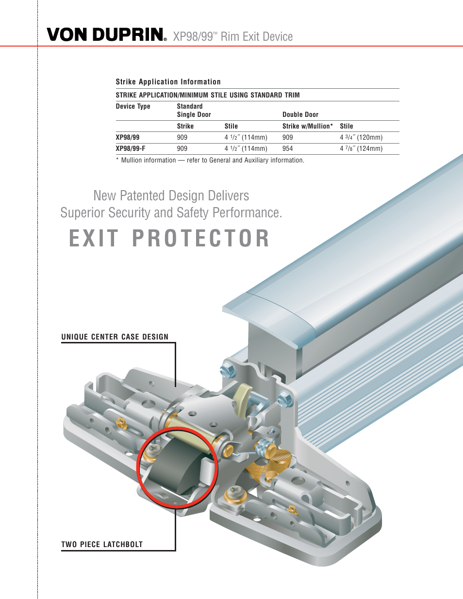 Factory Direct Hardware Von Duprin XP99EO3 User Manual | 6 pages